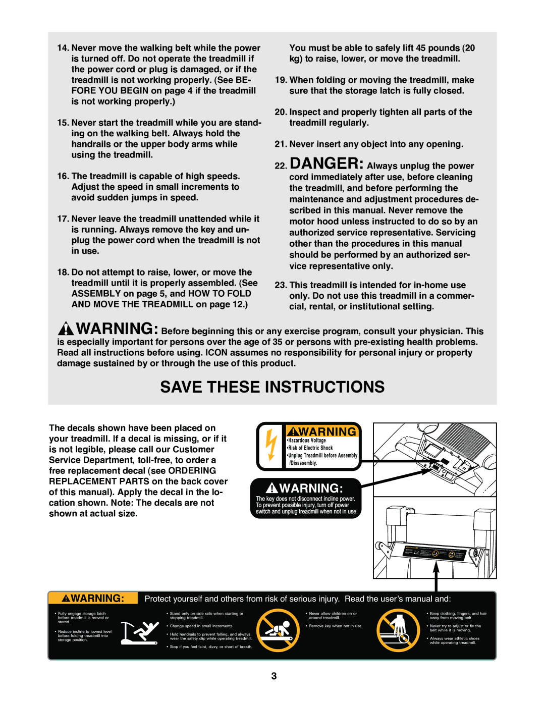 ProForm PFTL39920 user manual 