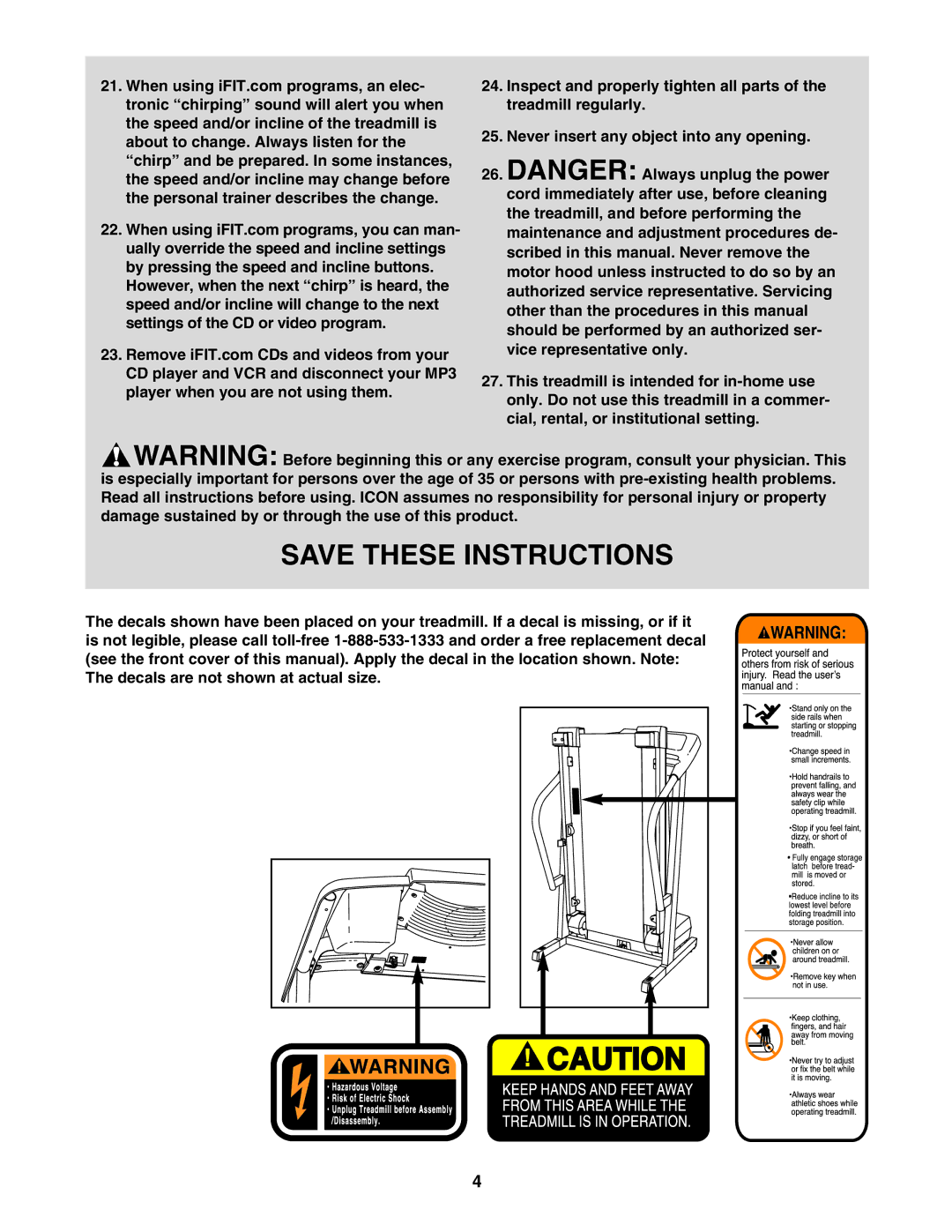 ProForm PFTL414040, 400 GL user manual 