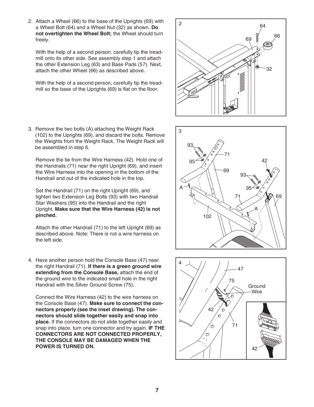 ProForm PFTL43205.0 user manual Ground Wire 