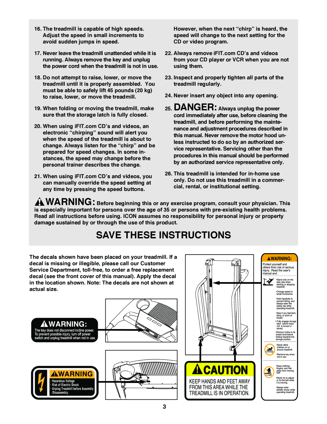 ProForm PFTL49020 user manual 