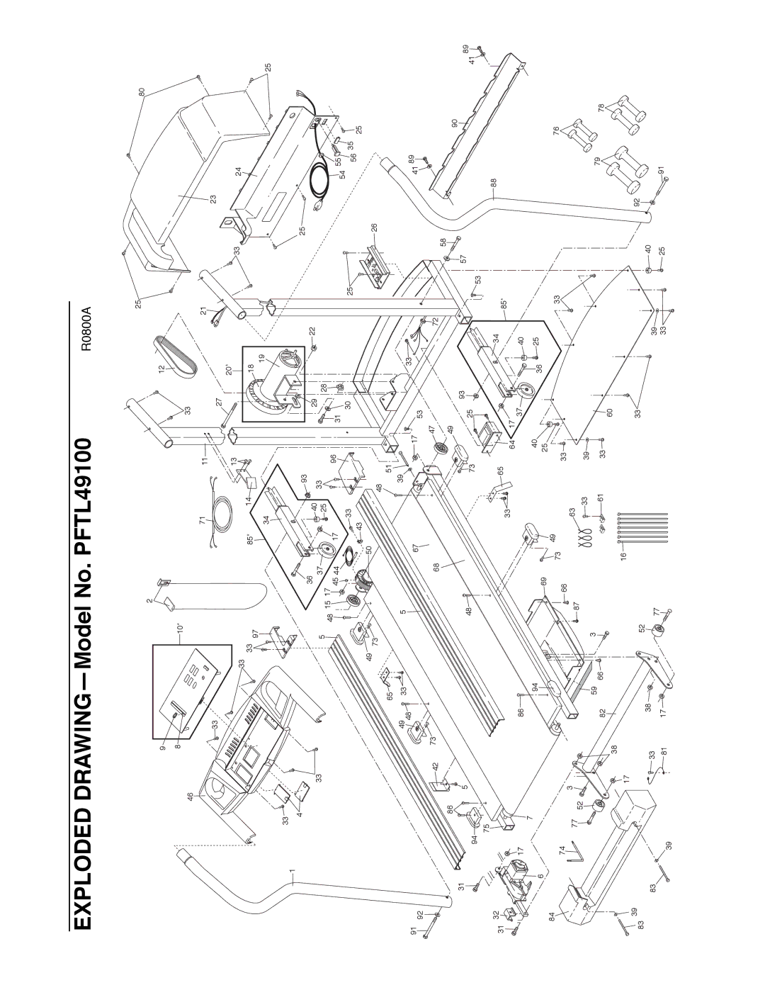 ProForm user manual Exploded DRAWINGÑModel No. PFTL49100 