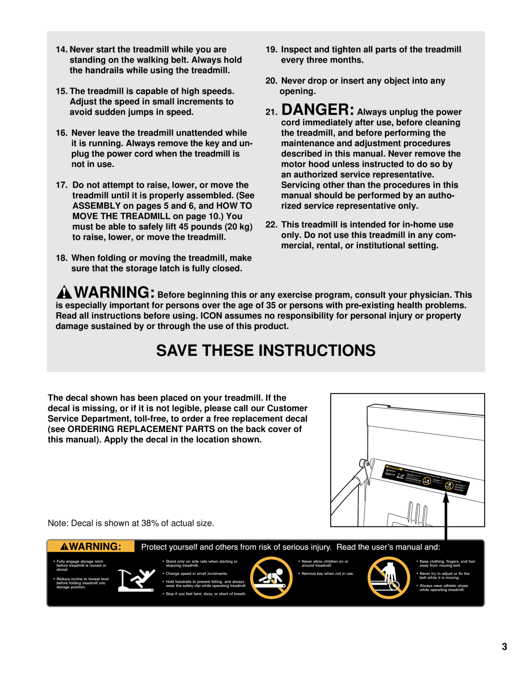 ProForm PFTL49392 user manual 