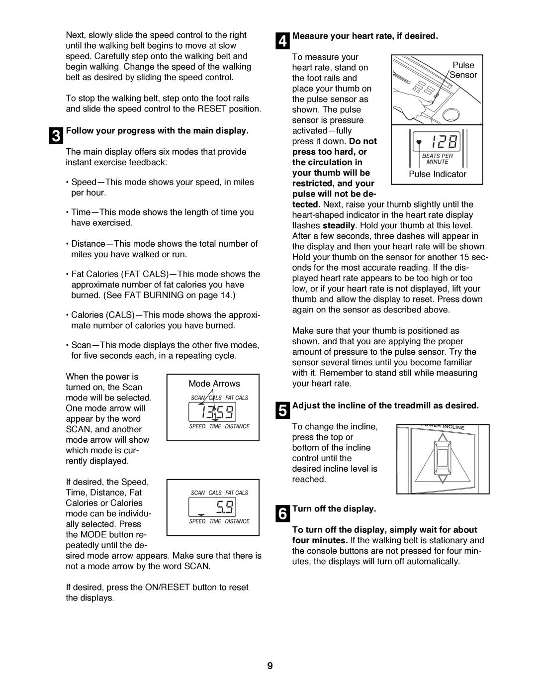 ProForm PFTL49400 user manual Follow your progress with the main display, Measure your heart rate, if desired 