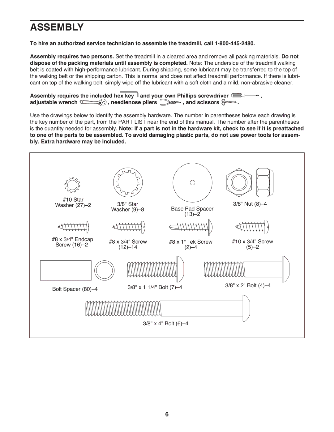 ProForm PFTL49609.0 user manual Assembly 