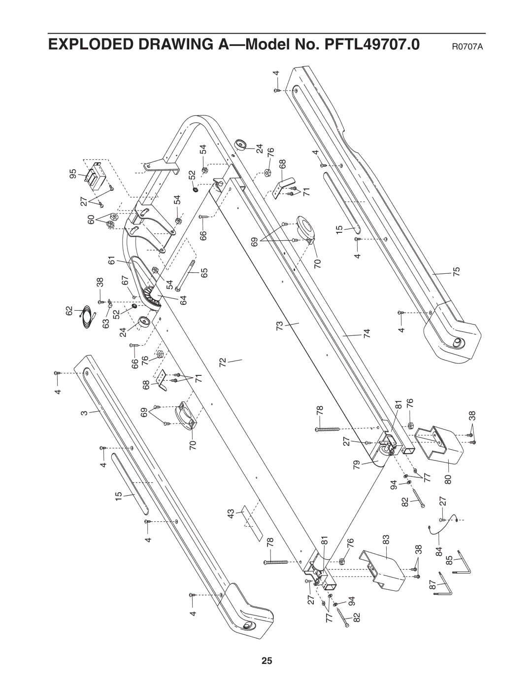 ProForm PFTL49707.0 user manual Exploded 