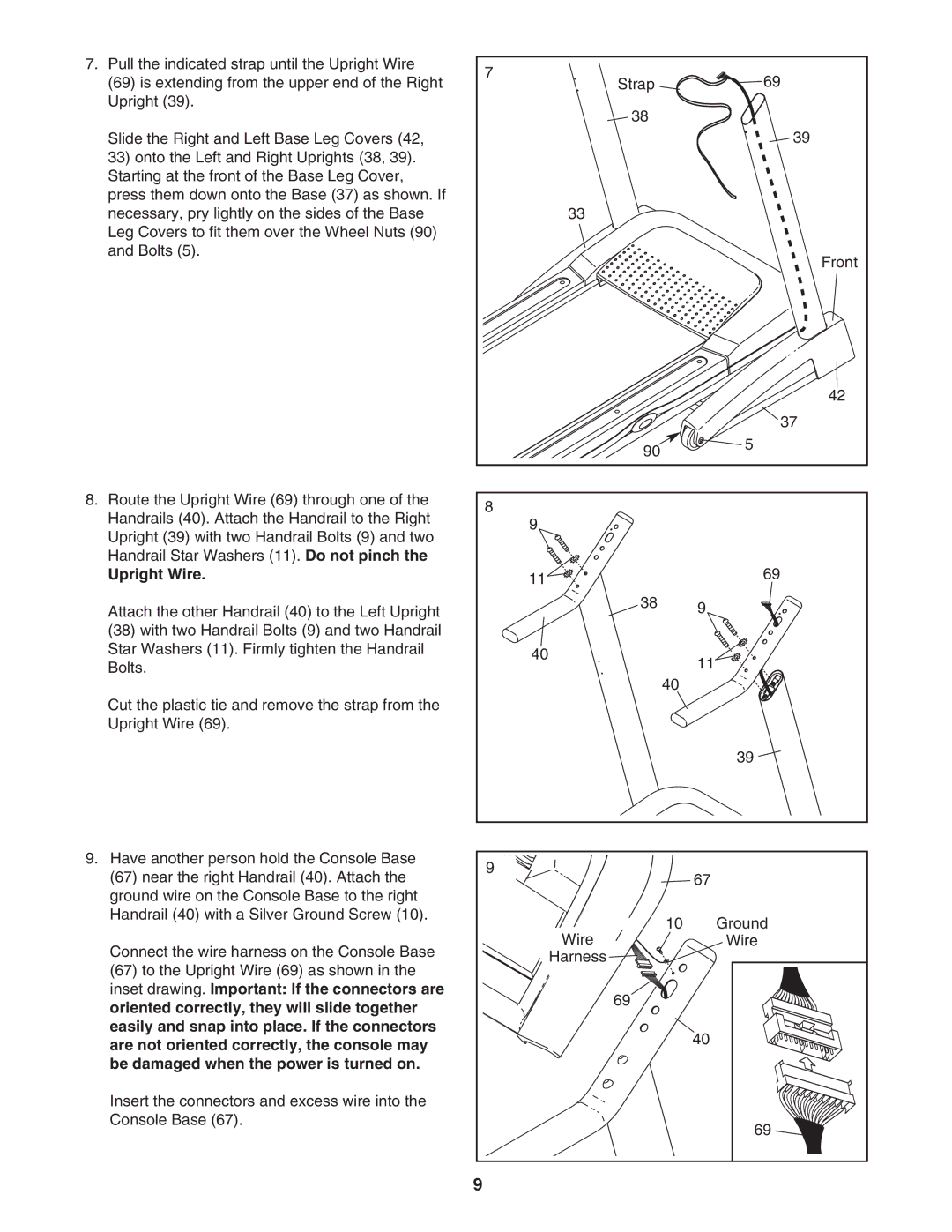 ProForm PFTL49906.0 user manual Upright Wire 