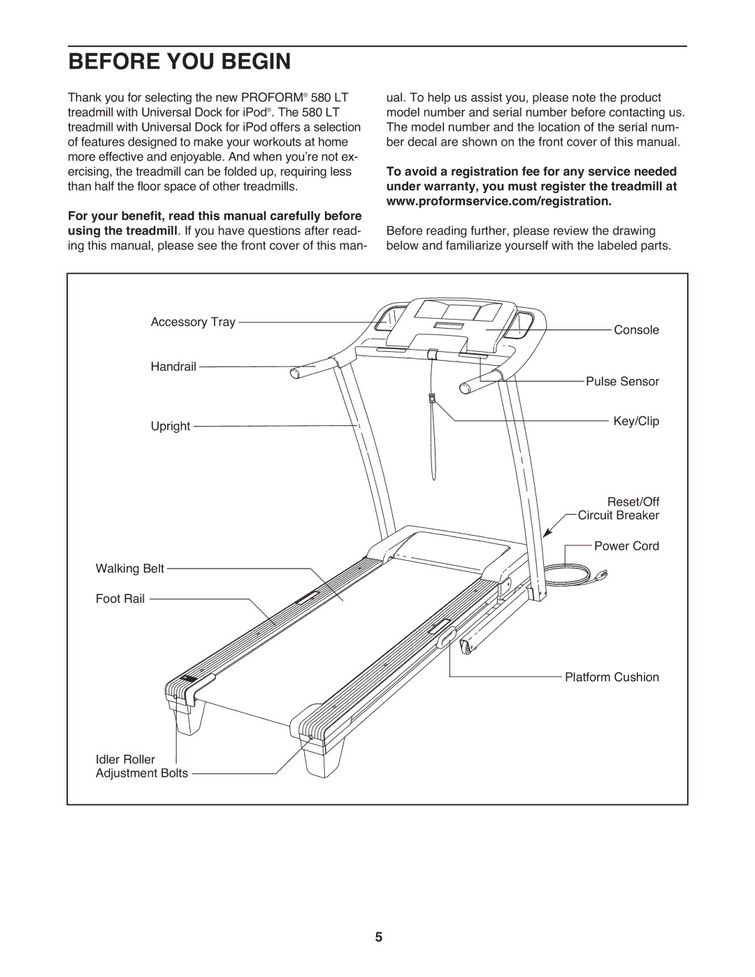 ProForm PFTL49908.0 user manual Before YOU Begin 