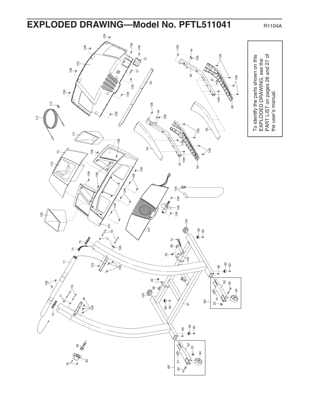 ProForm user manual No. PFTL511041 