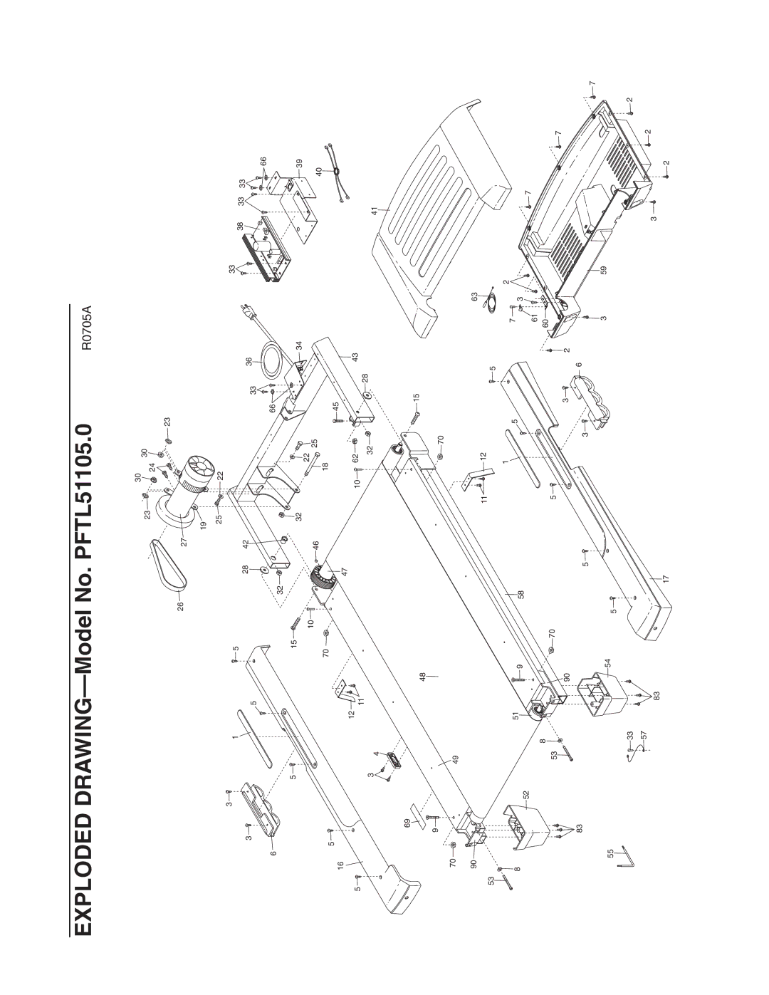 ProForm user manual Exploded DRAWING-Model No. PFTL51105.0 