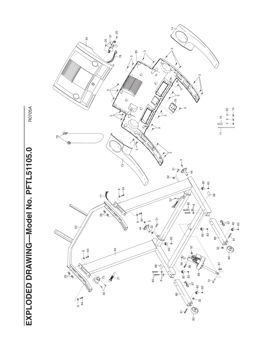 ProForm user manual Exploded DRAWING-Model No. PFTL51105.0 