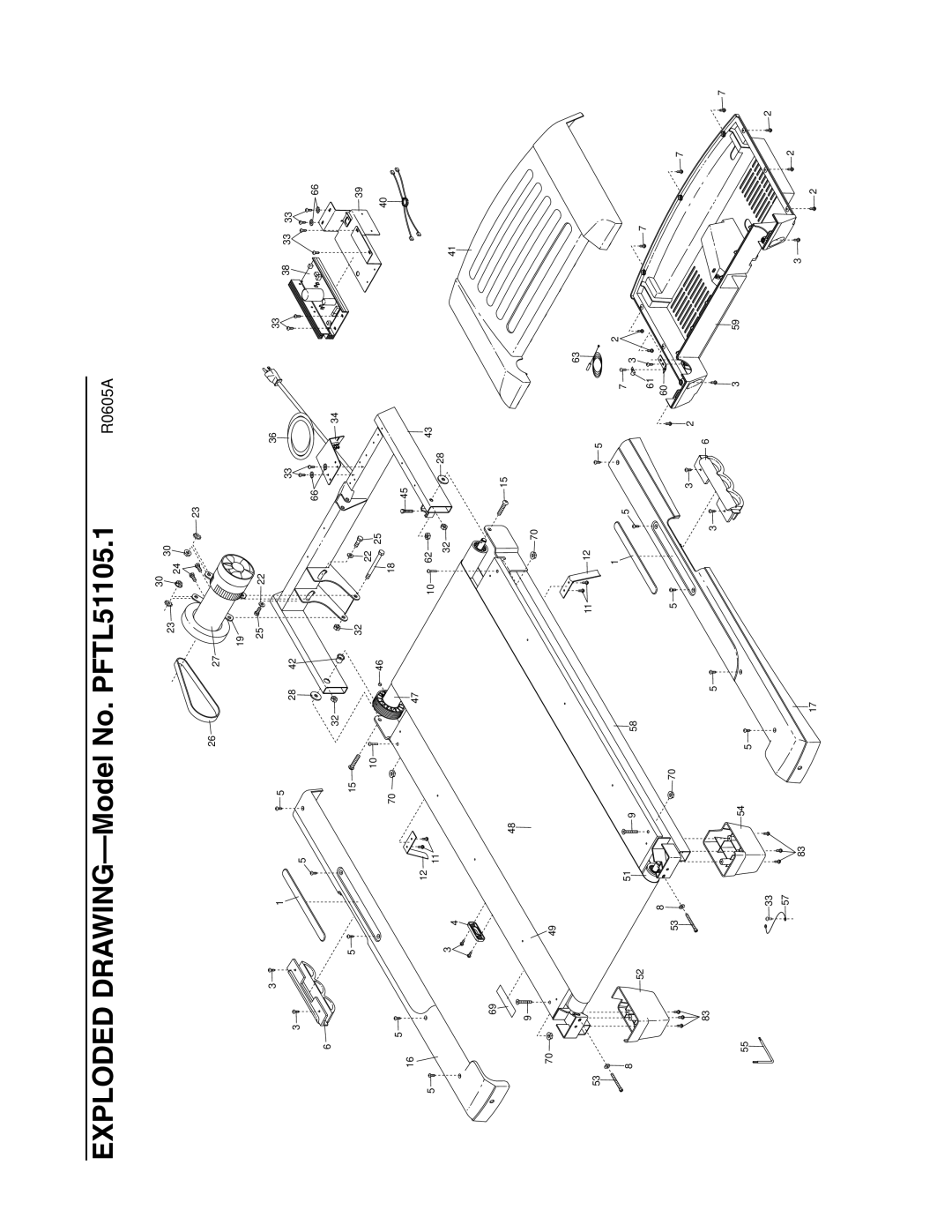 ProForm user manual Exploded DRAWING-Model No. PFTL51105.1 