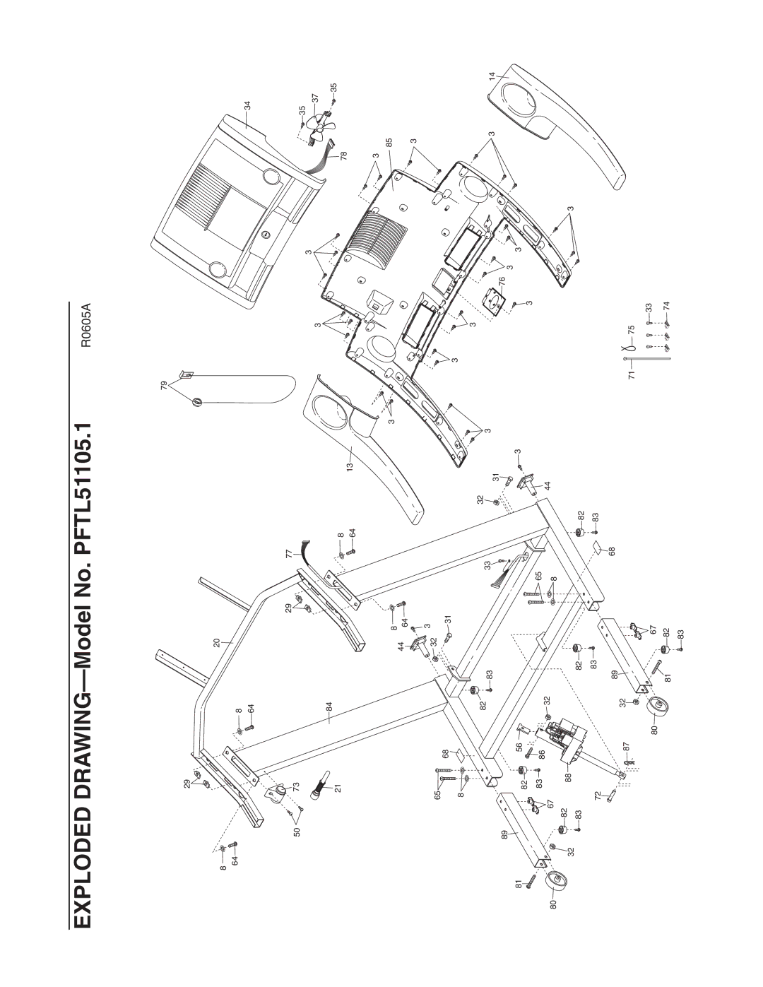 ProForm user manual Exploded DRAWING-Model No. PFTL51105.1 