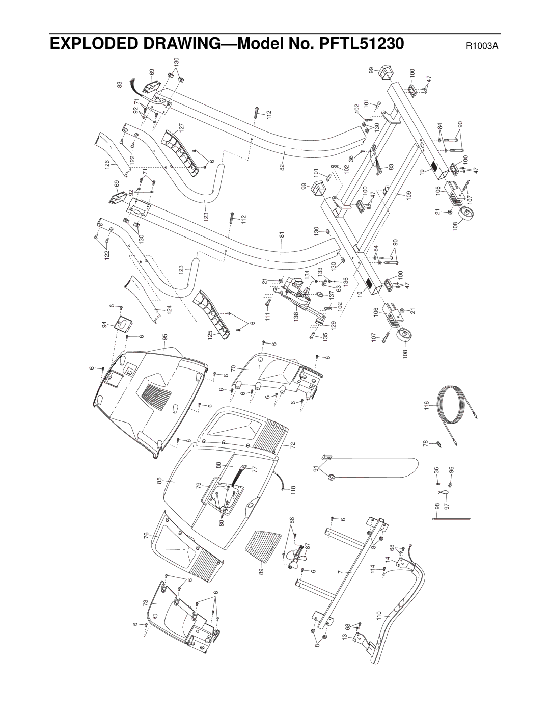 ProForm PFTL51230 user manual Exploded 