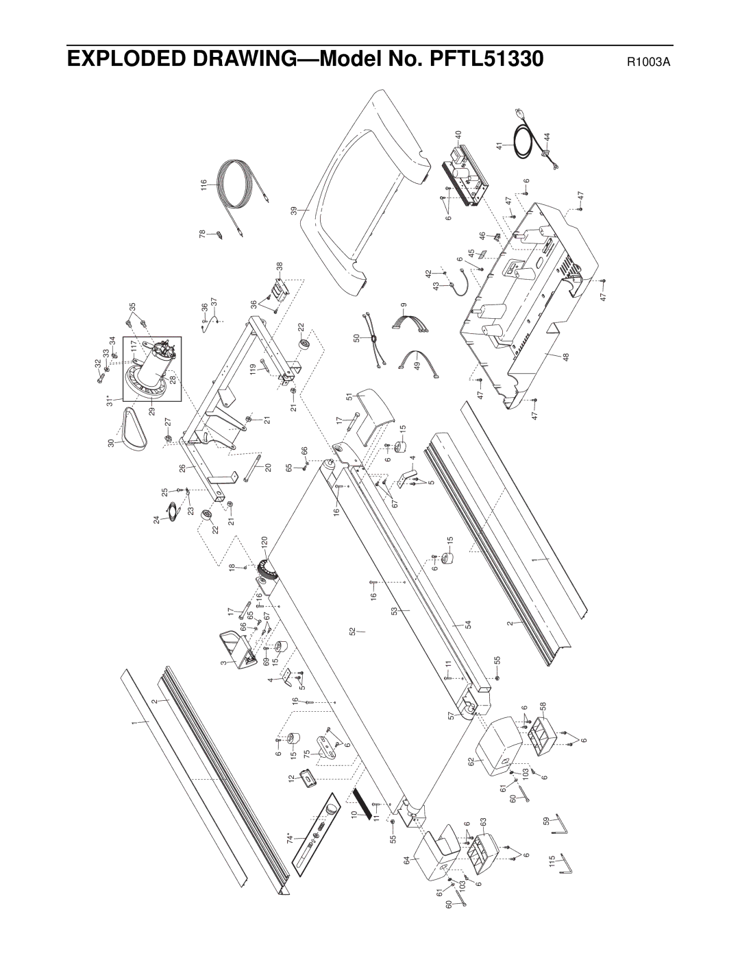 ProForm PFTL51330 user manual R1003A 