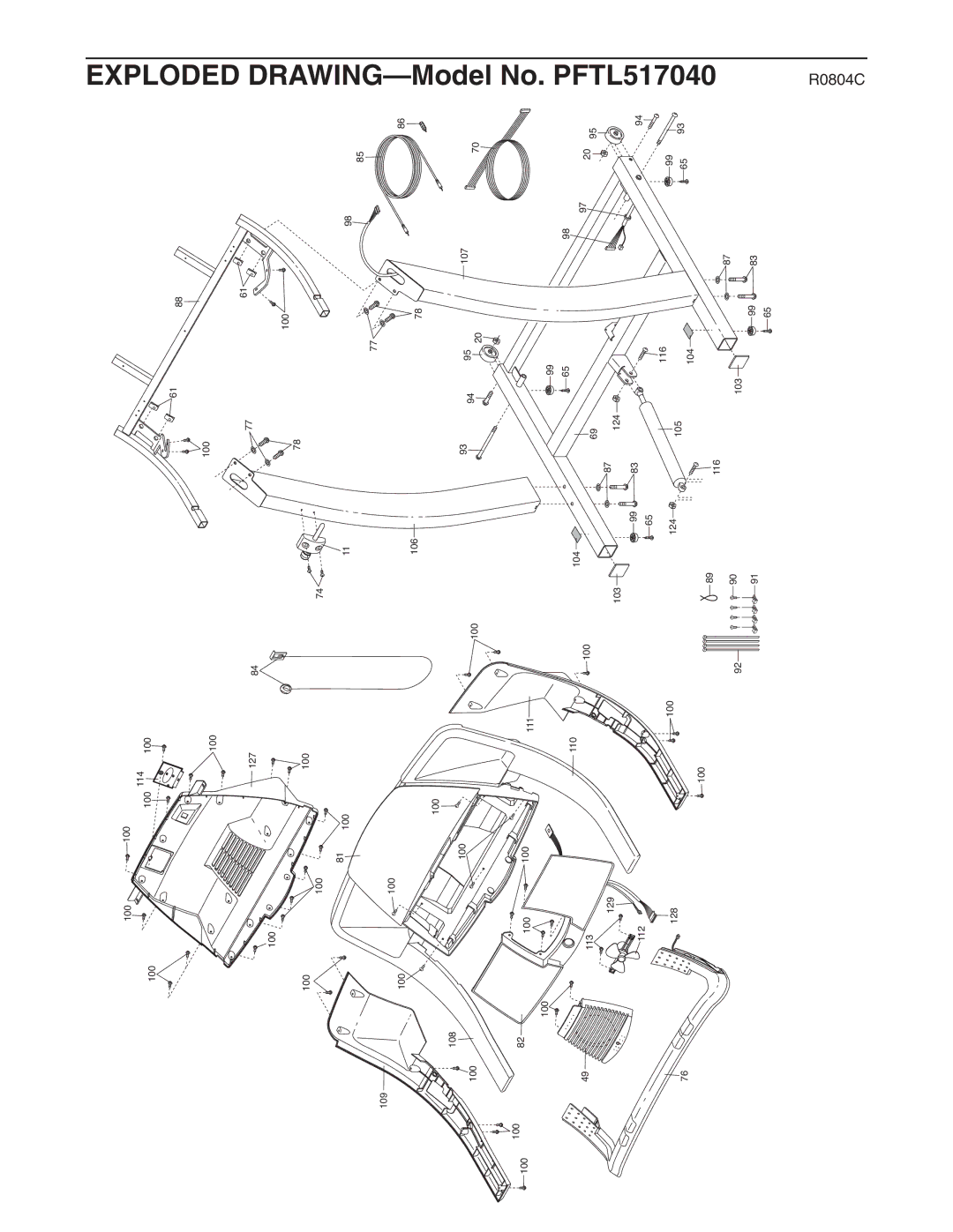 ProForm PFTL517040 user manual Exploded, No.Model 