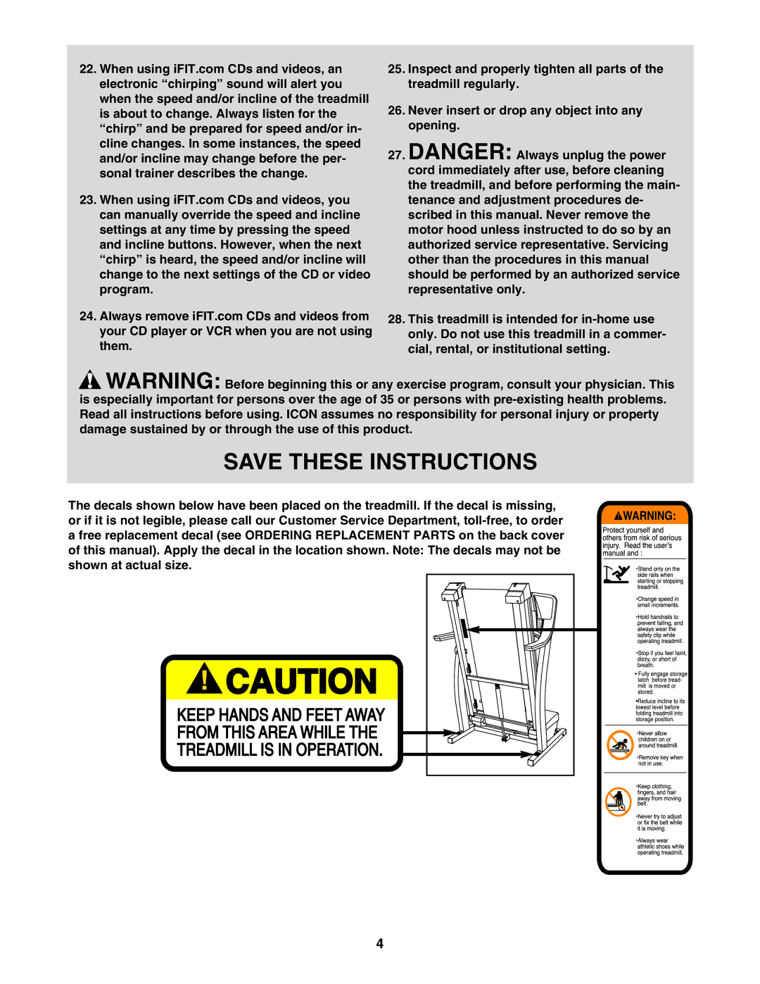 ProForm PFTL517040 user manual 