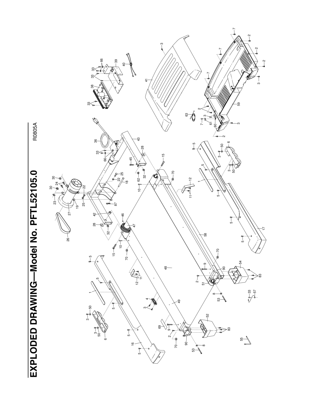 ProForm user manual Exploded DRAWING-Model No. PFTL52105.0 