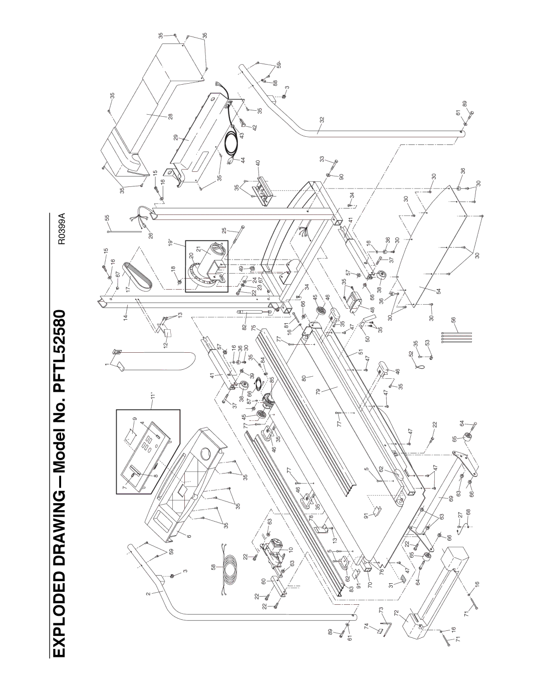 ProForm user manual Exploded DRAWINGÑModel No. PFTL52580 