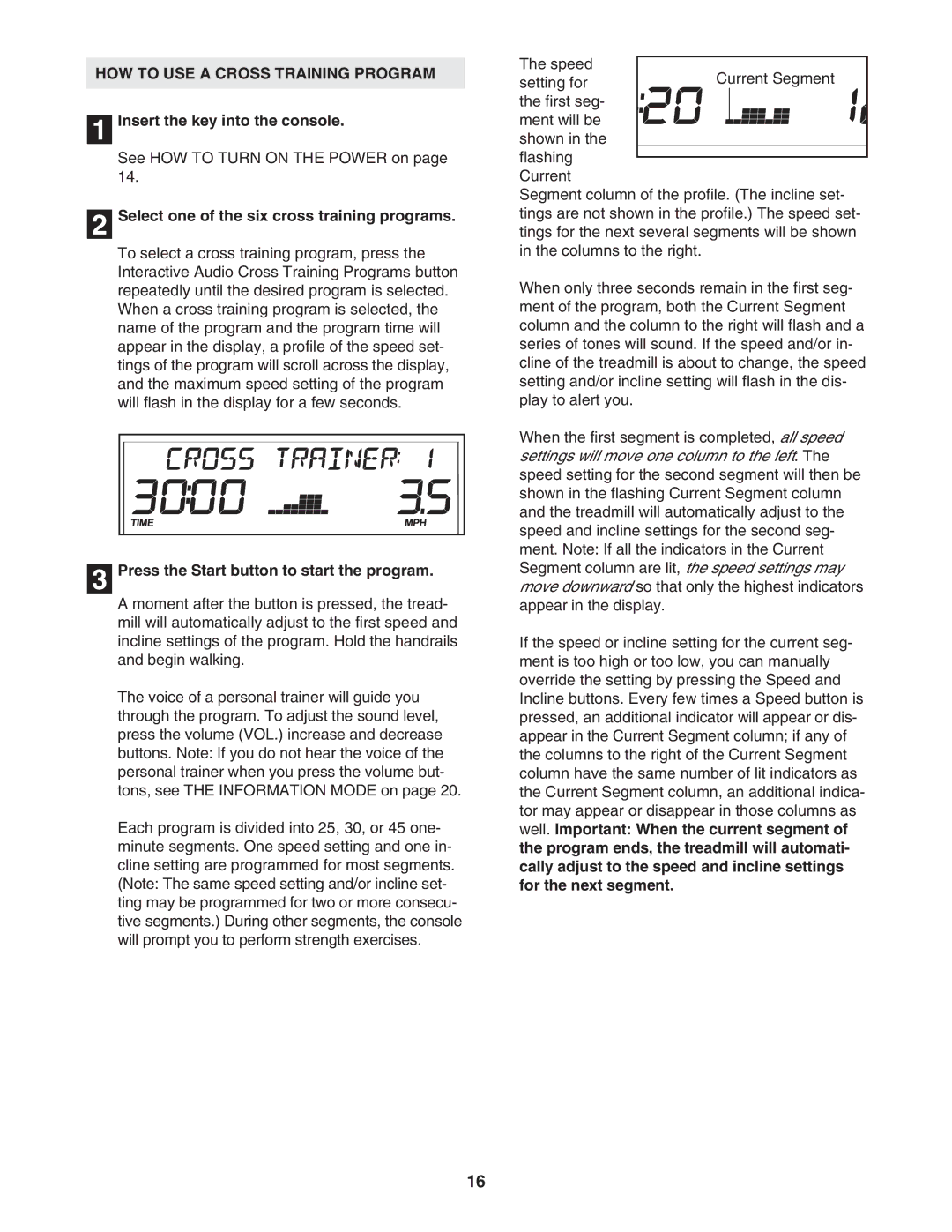 ProForm PFTL54706.0 user manual HOW to USE a Cross Training Program, Select one of the six cross training programs 