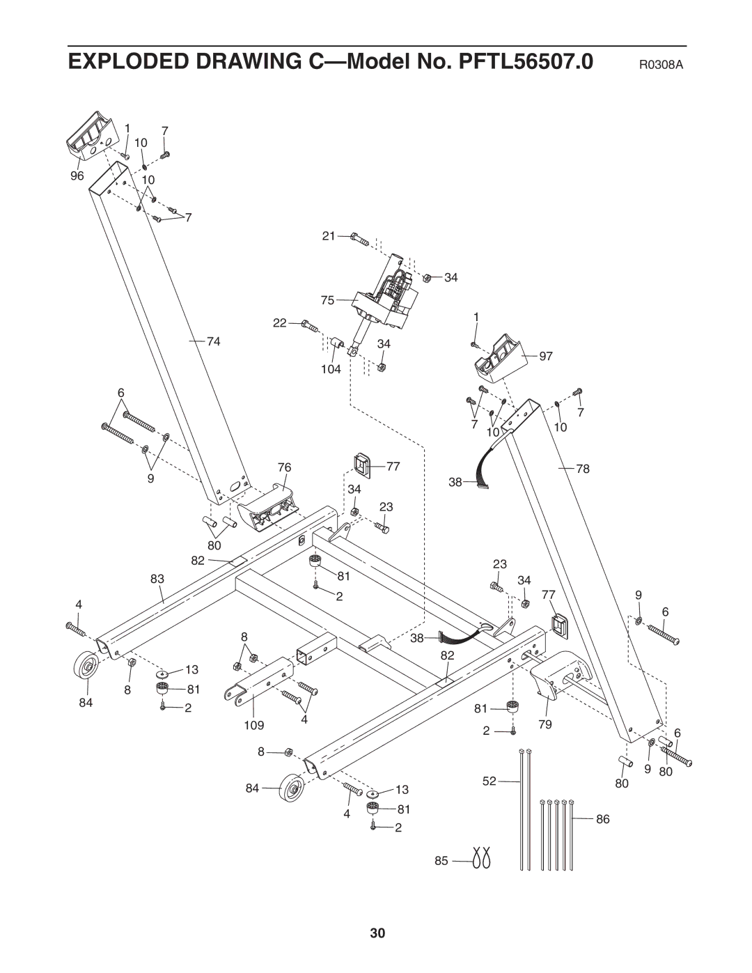 ProForm user manual Exploded Drawing C-Model No. PFTL56507.0 R0308A 