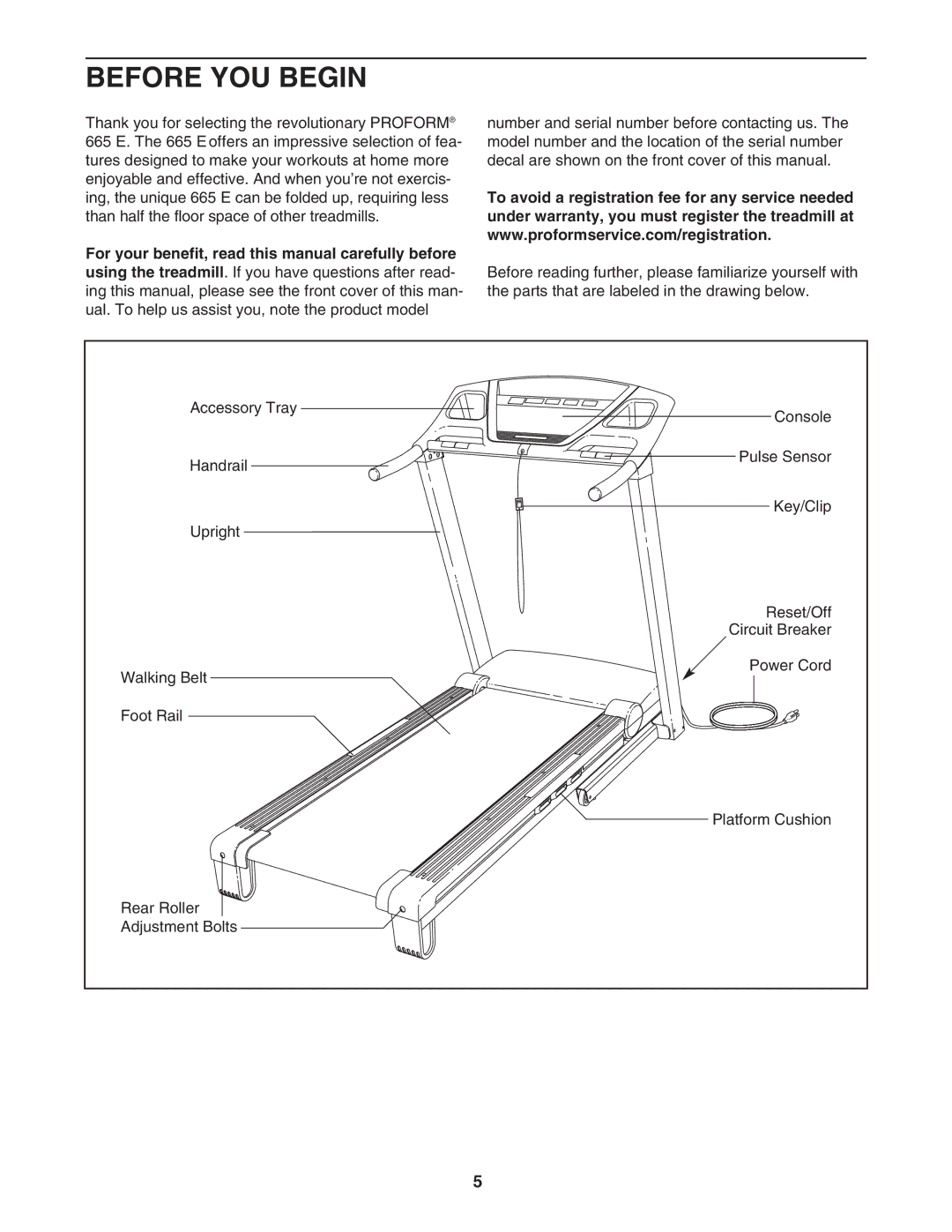 ProForm PFTL56507.0 user manual Before YOU Begin 