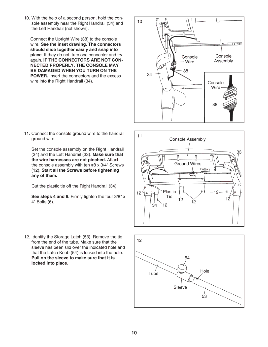 ProForm PFTL57007.0 user manual Start all the Screws before tightening any of them 