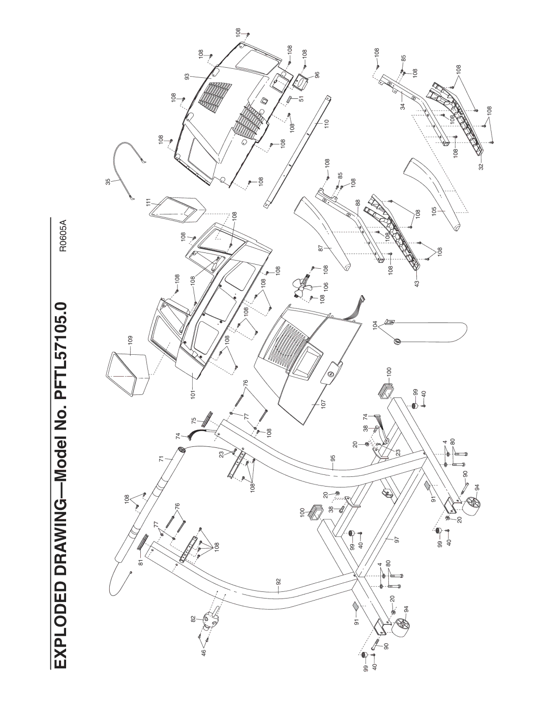 ProForm PFTL57105.0 user manual 108 101 100 107 109 111 110 104 105 