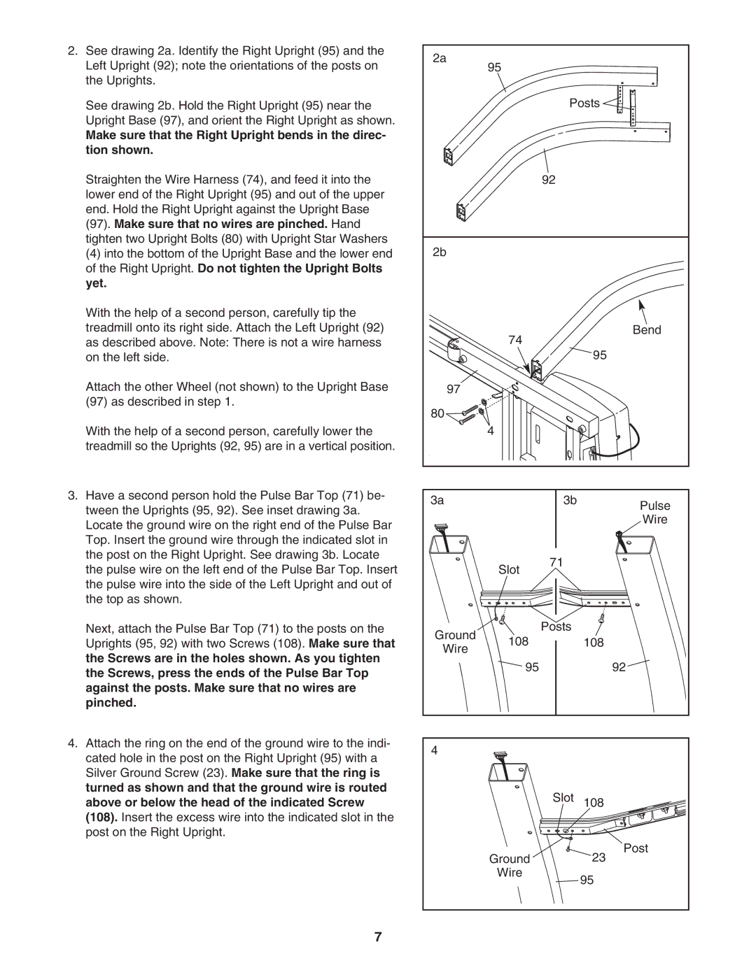 ProForm PFTL57105.0 user manual Make sure that no wires are pinched. Hand 