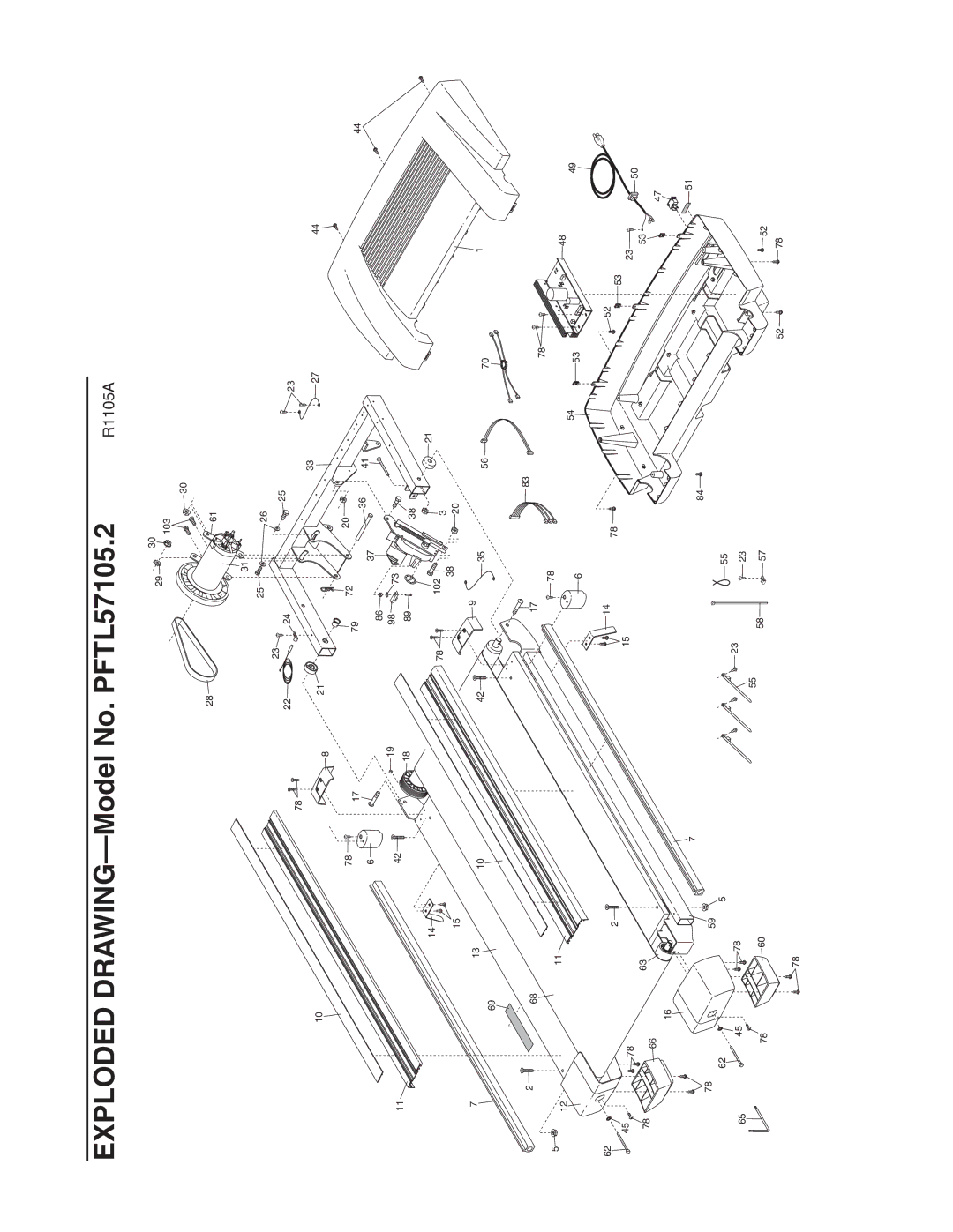 ProForm user manual Exploded DRAWING-Model No. PFTL57105.2 