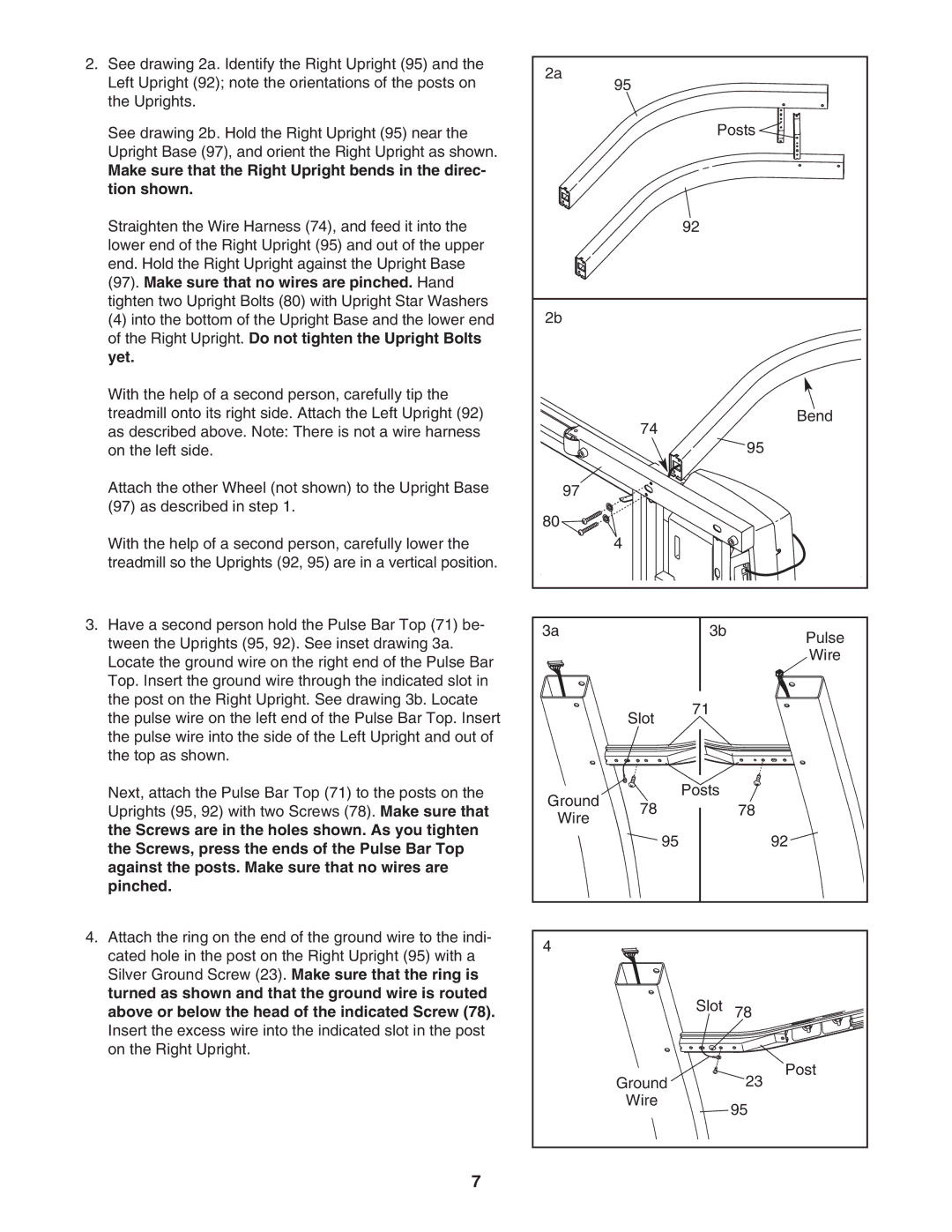 ProForm PFTL57105.2 user manual Make sure that no wires are pinched. Hand 