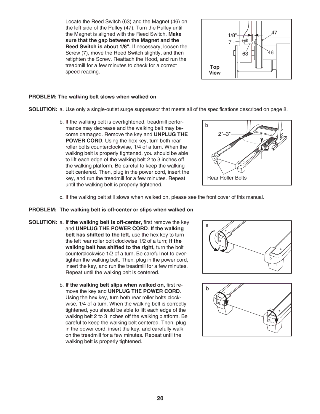 ProForm PFTL57706.0 user manual Top View Problem The walking belt slows when walked on 