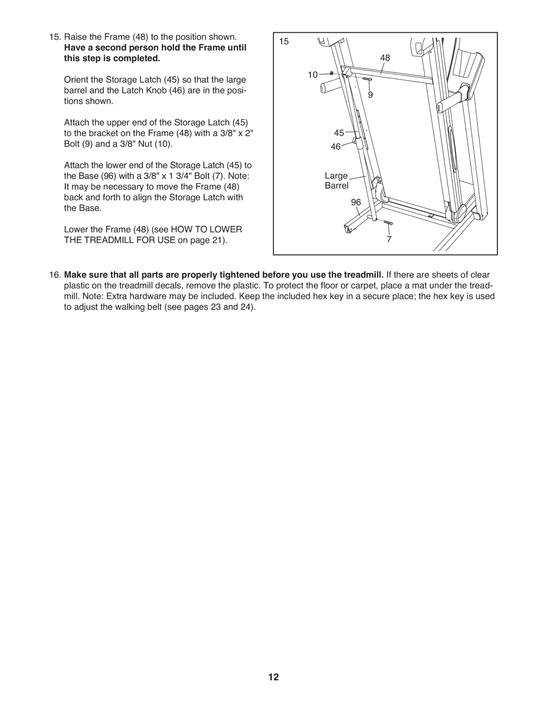 ProForm PFTL57908.0 manual Raise the Frame 48 to the position shown 