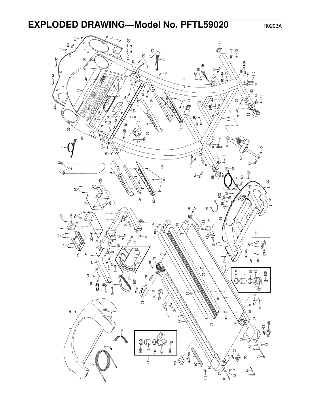 ProForm PFTL59020 user manual Drawing 