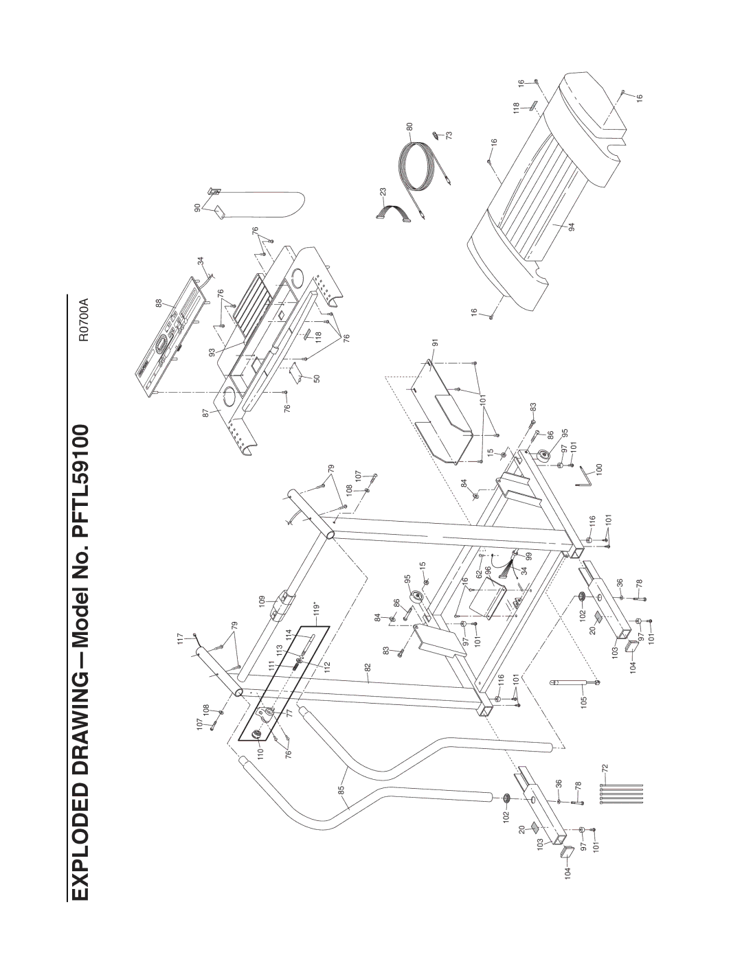 ProForm user manual Exploded DRAWINGÑModel No. PFTL59100 