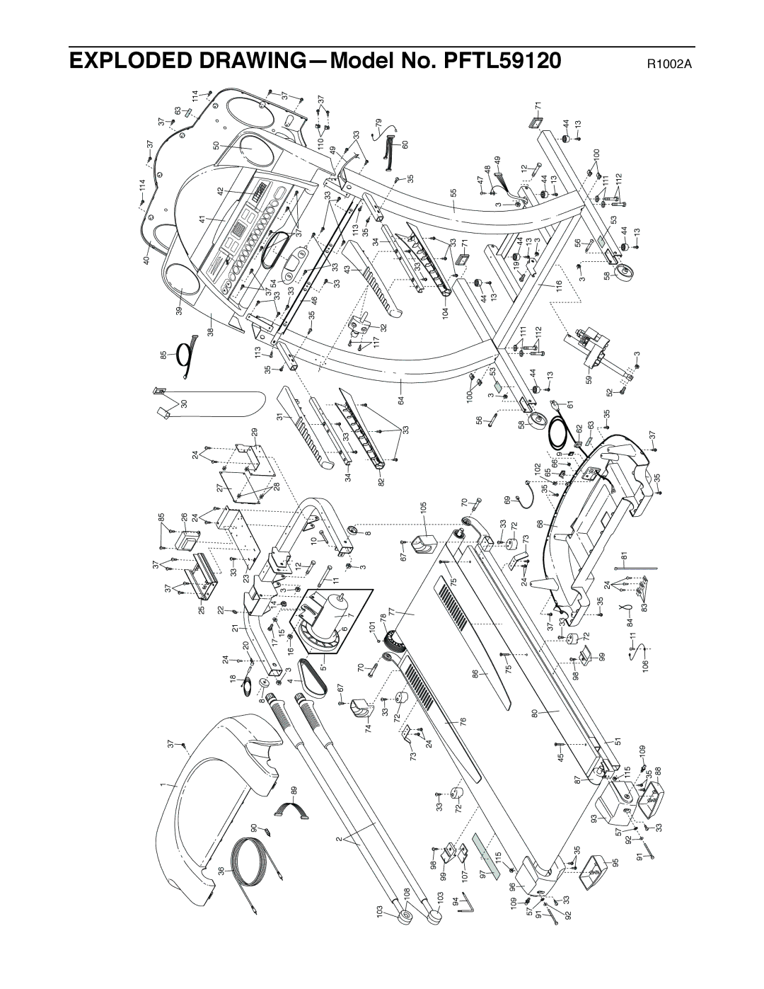 ProForm PFTL59120 user manual Drawing 