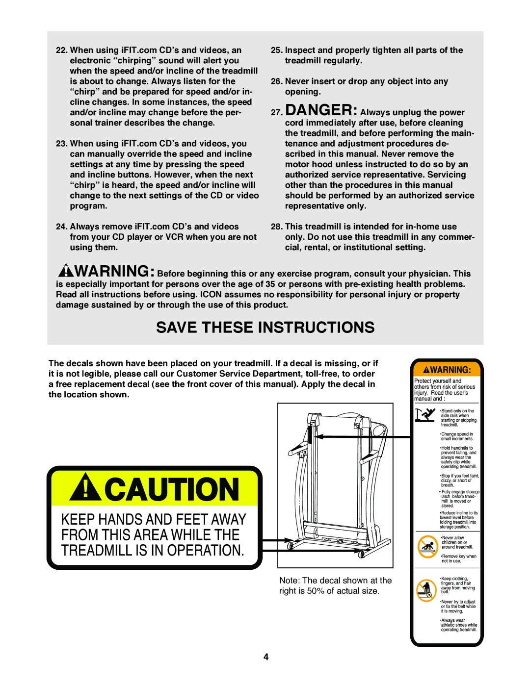 ProForm PFTL59120 user manual 