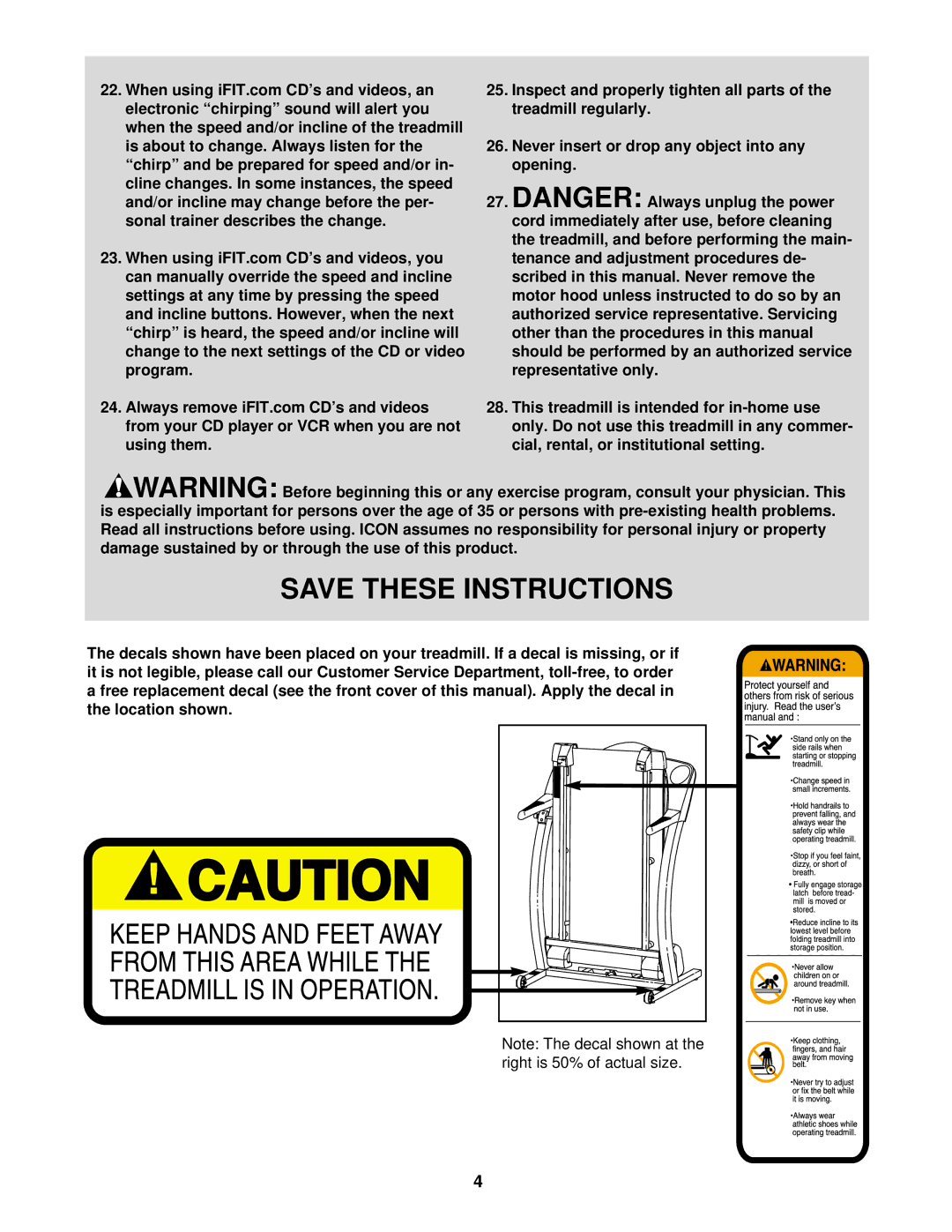 ProForm PFTL59121 user manual 