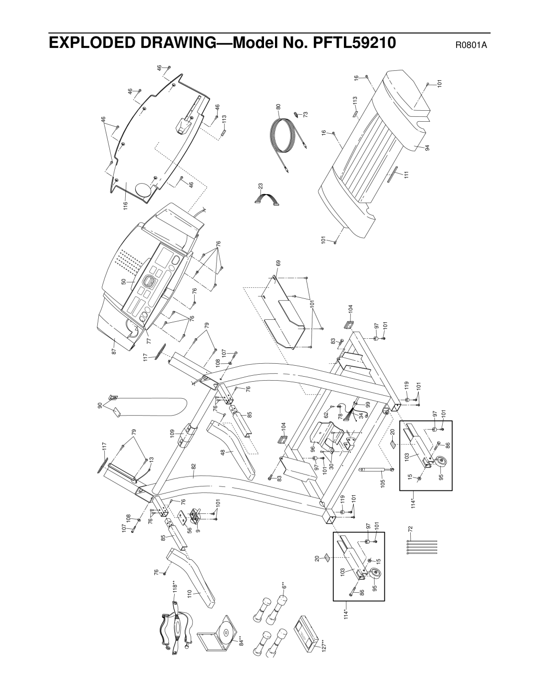 ProForm PFTL59210 user manual Exploded 