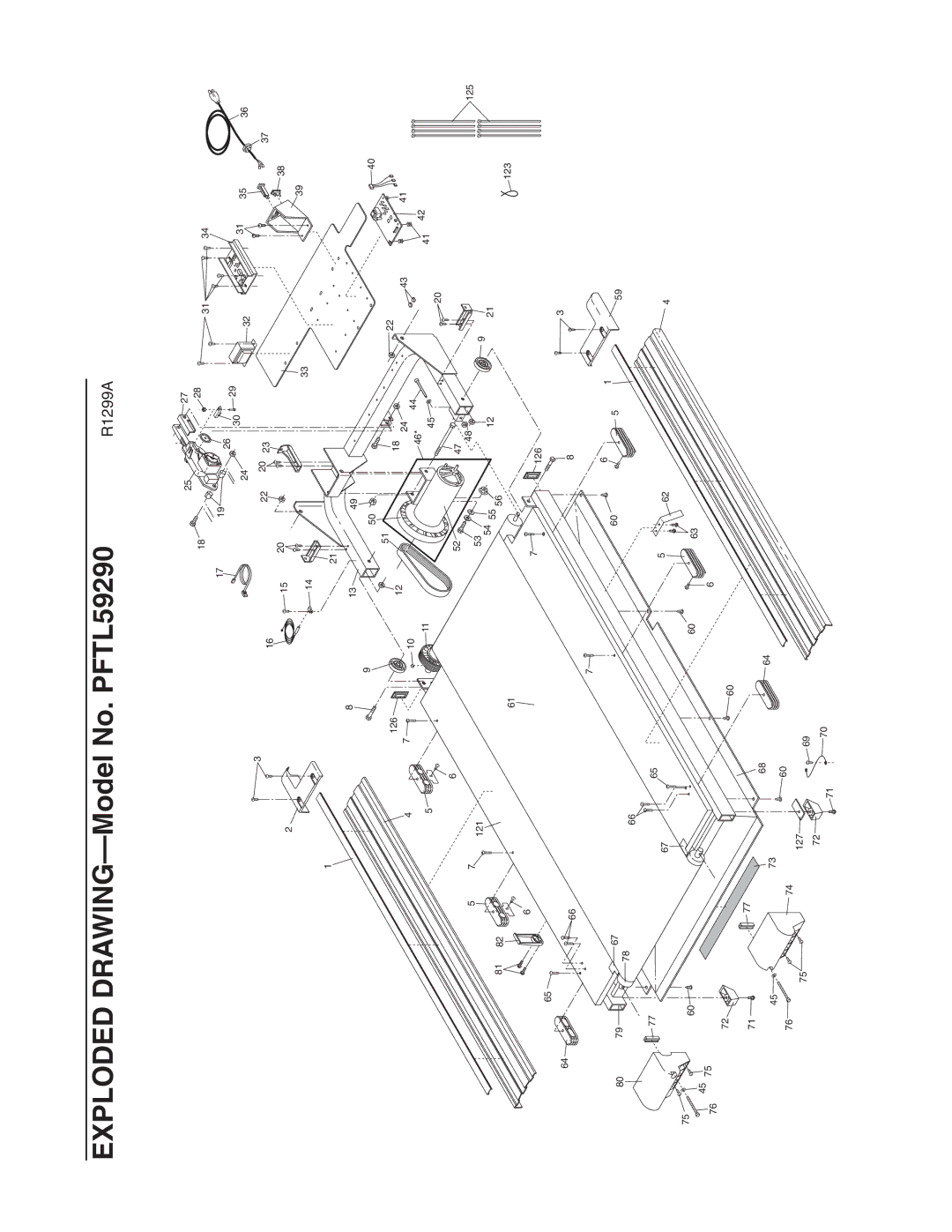 ProForm user manual Exploded DRAWING-Model No. PFTL59290 