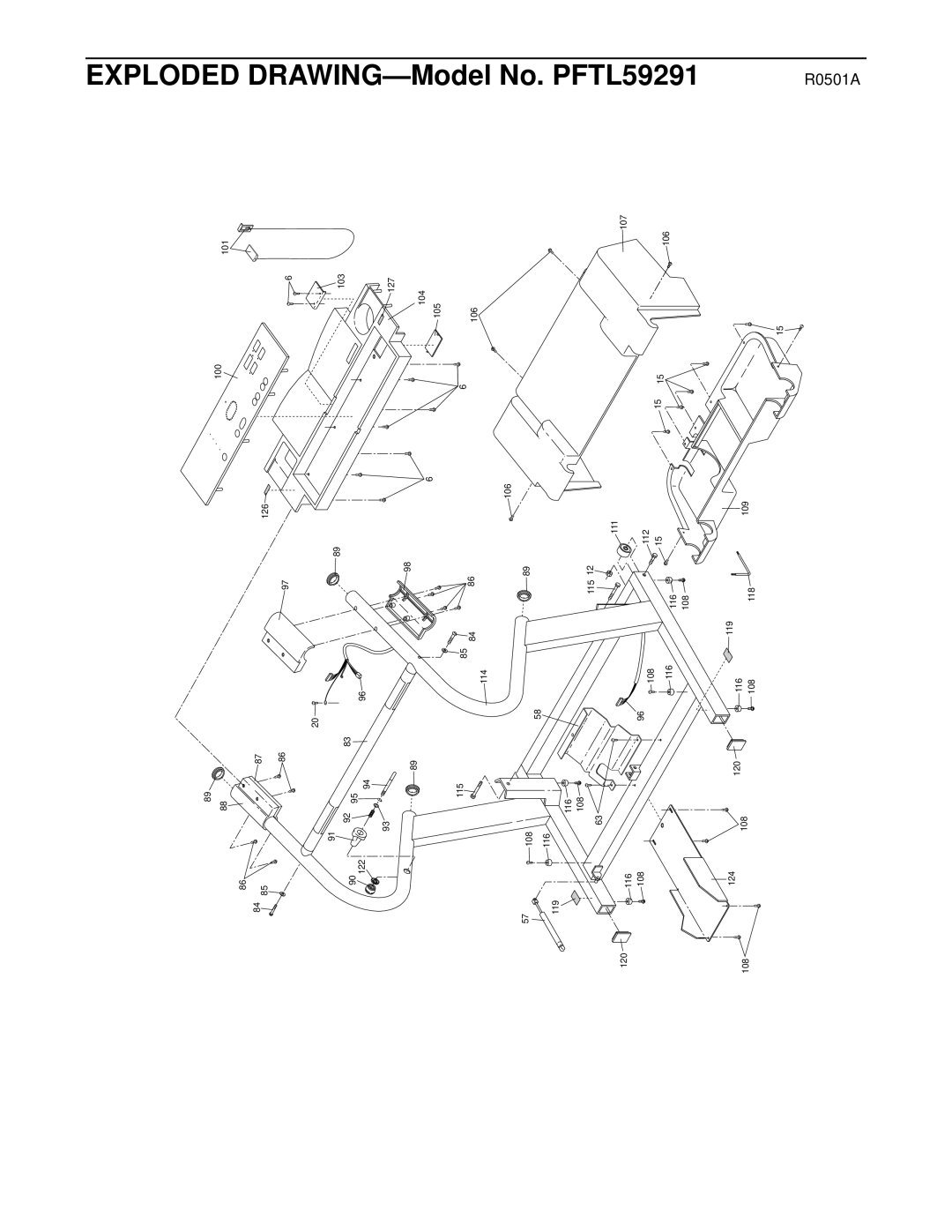 ProForm user manual Exploded DRAWING-Model No. PFTL59291 