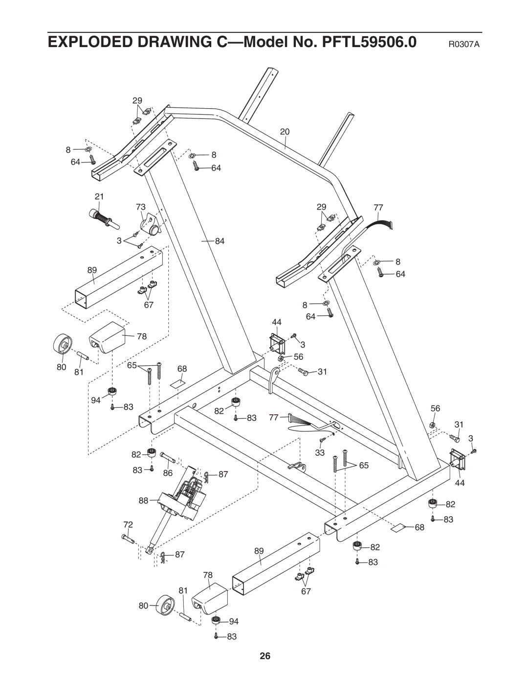 ProForm user manual Exploded Drawing C-Model No. PFTL59506.0 R0307A 