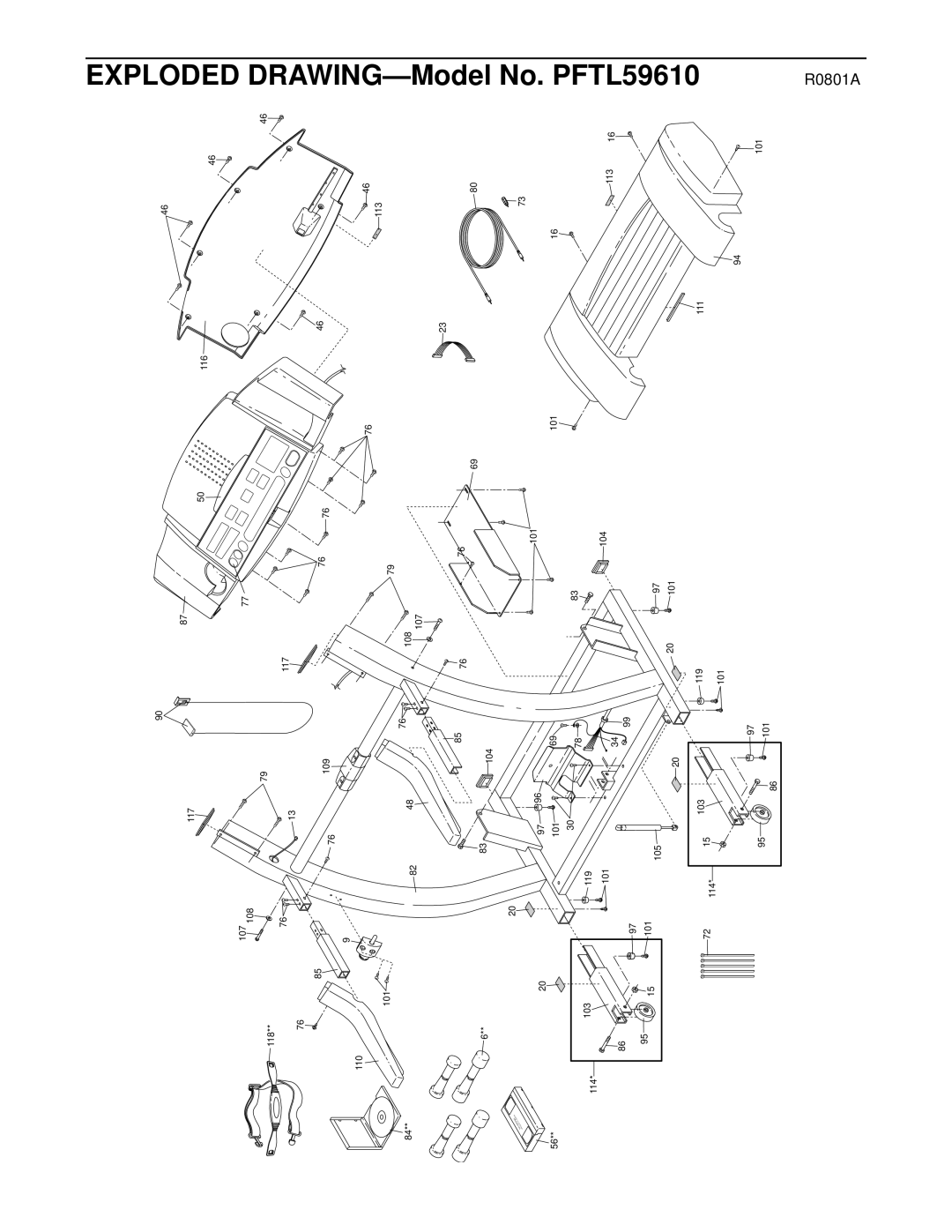 ProForm PFTL59610 user manual Exploded 