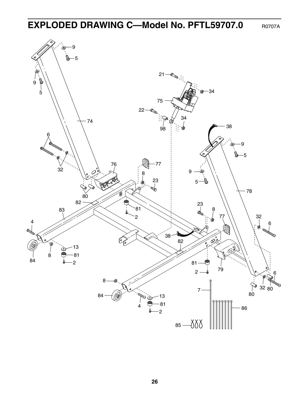 ProForm user manual Exploded Drawing C-Model No. PFTL59707.0 R0707A 