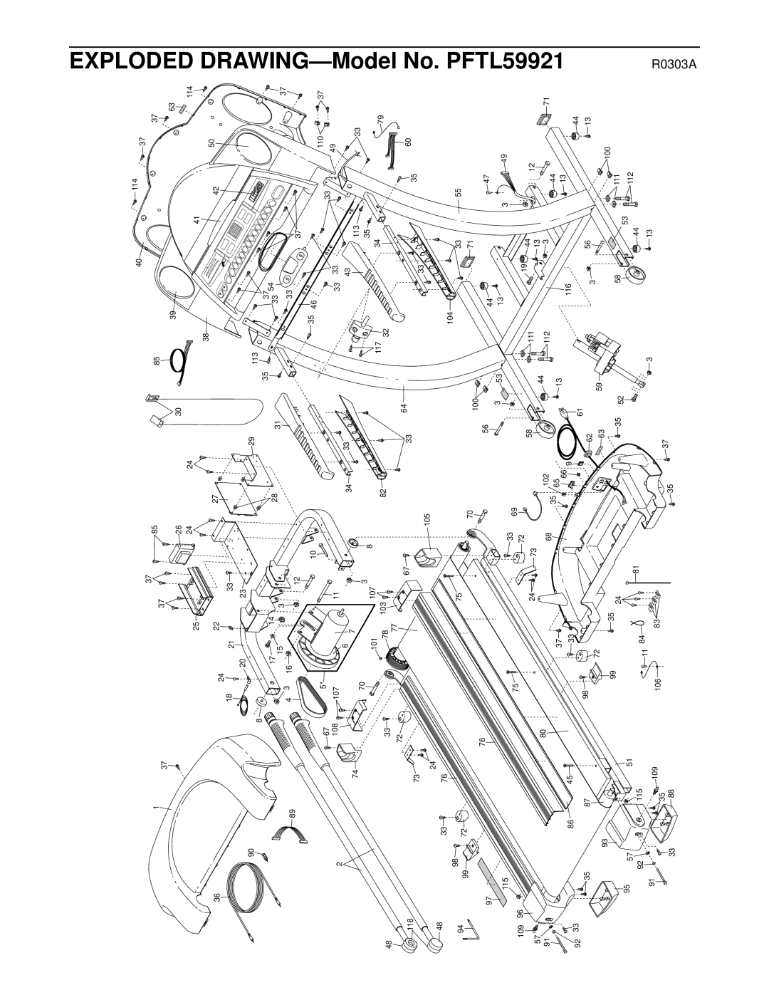 ProForm PFTL59921 user manual Drawing 