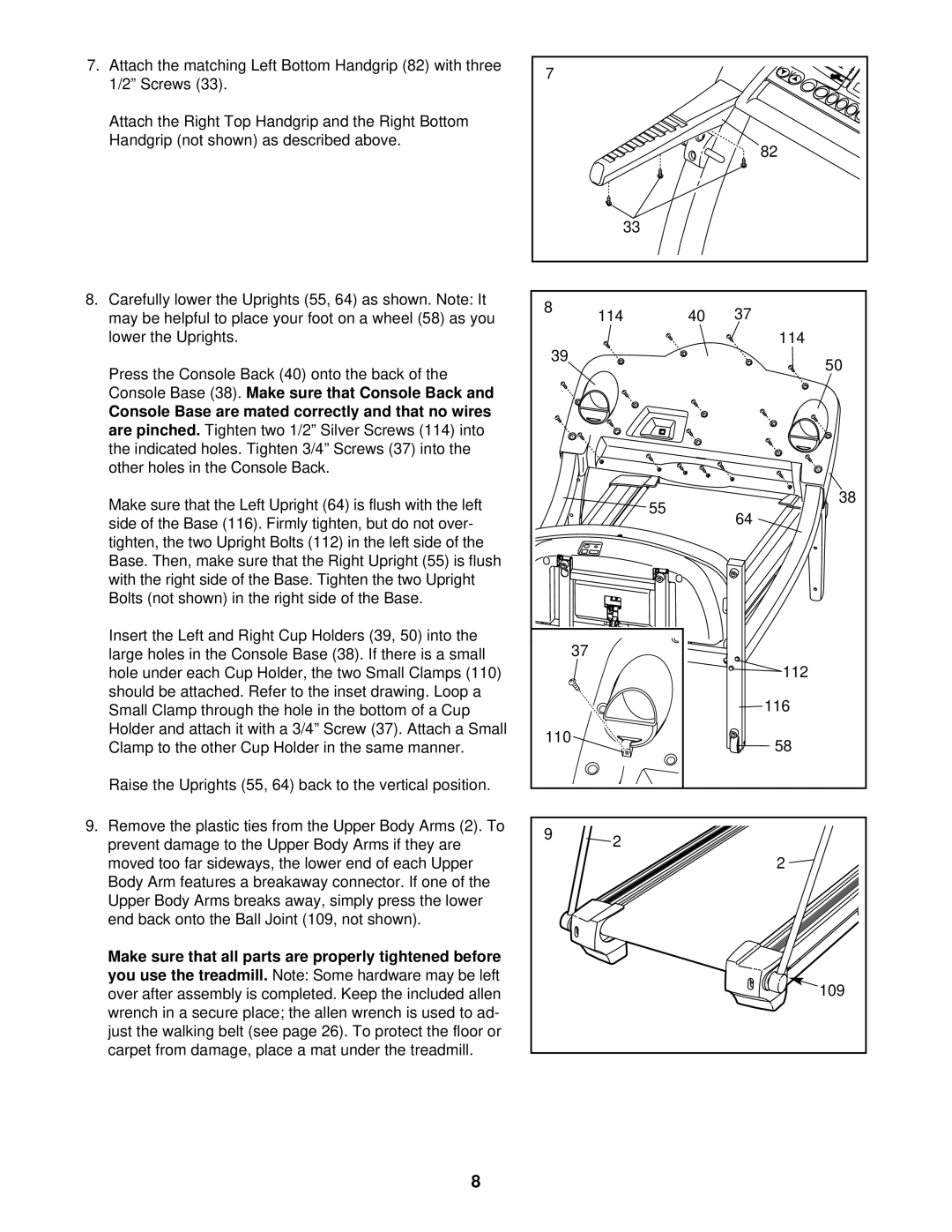 ProForm PFTL59921 user manual 114 112 116 110 109 