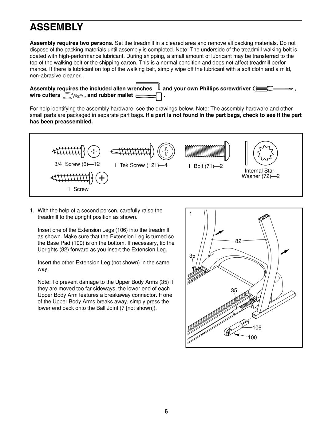 ProForm PFTL61930 user manual Assembly 