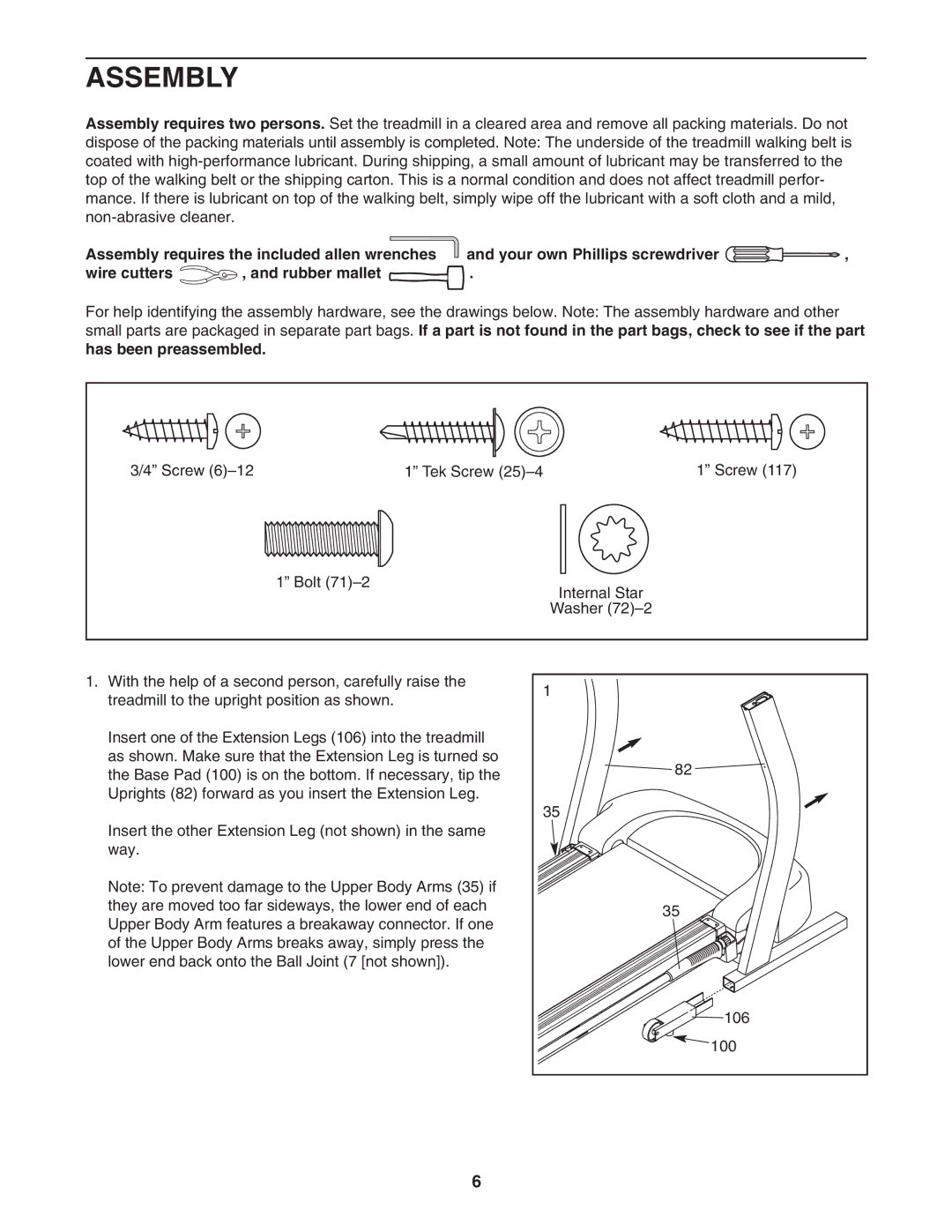 ProForm PFTL61931 user manual Assembly 