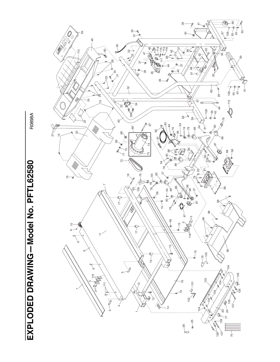 ProForm user manual Exploded DRAWINGÑModel No. PFTL62580 