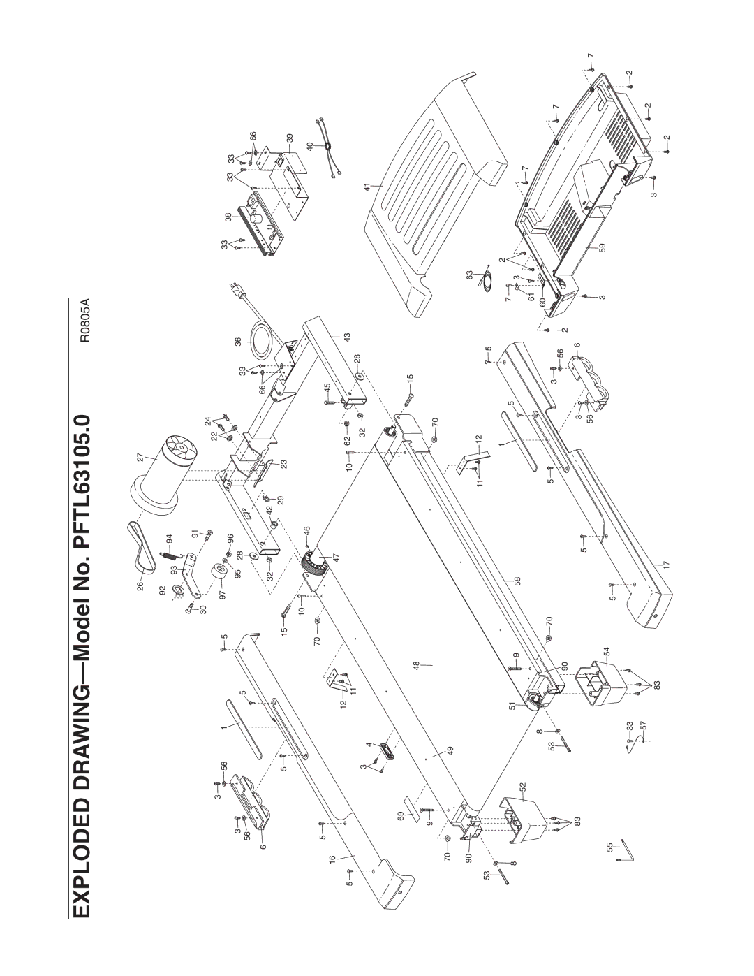 ProForm user manual Exploded DRAWING-Model No. PFTL63105.0 