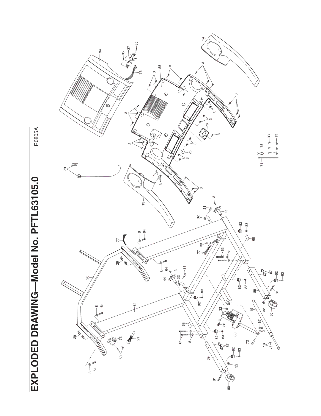 ProForm user manual Exploded DRAWING-Model No. PFTL63105.0 